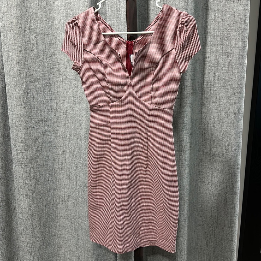 Red and white fitted dress NWT